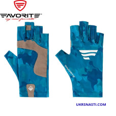 Перчатки Favorite Solar Fishing Gloves 5 Cut Blue размер S/M